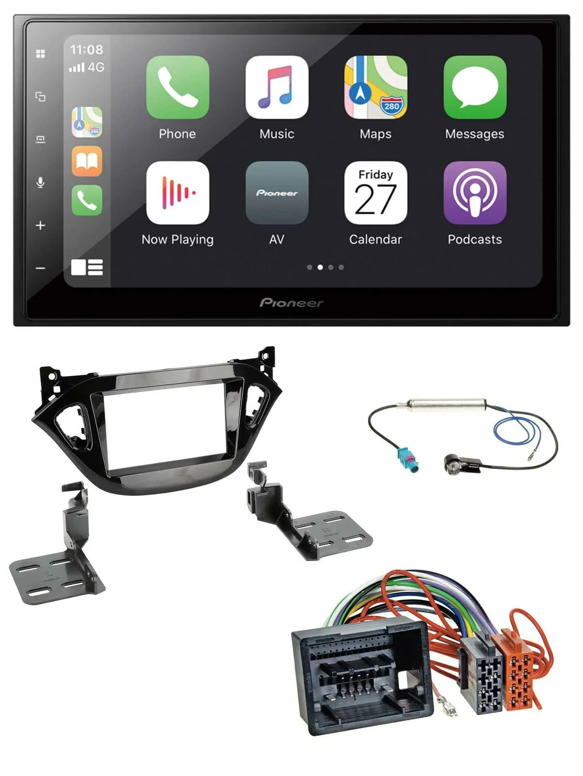 Pioneer MP3 Bluetooth DAB 2DIN USB Autoradio für Opel Adam Corsa E 2017-2019