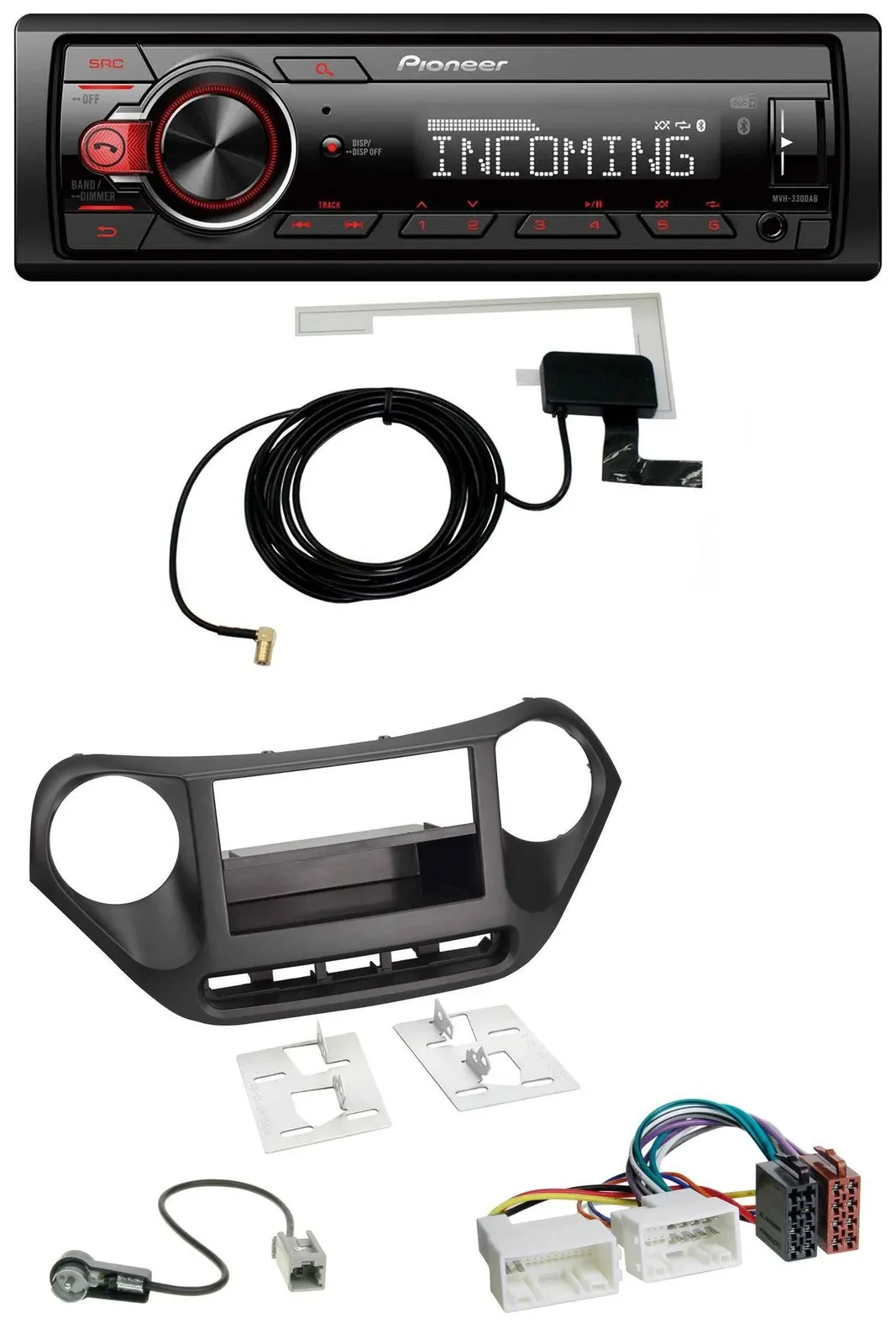 Pioneer MP3 AUX CD DAB USB Autoradio für Hyundai i10 (ab 2013)