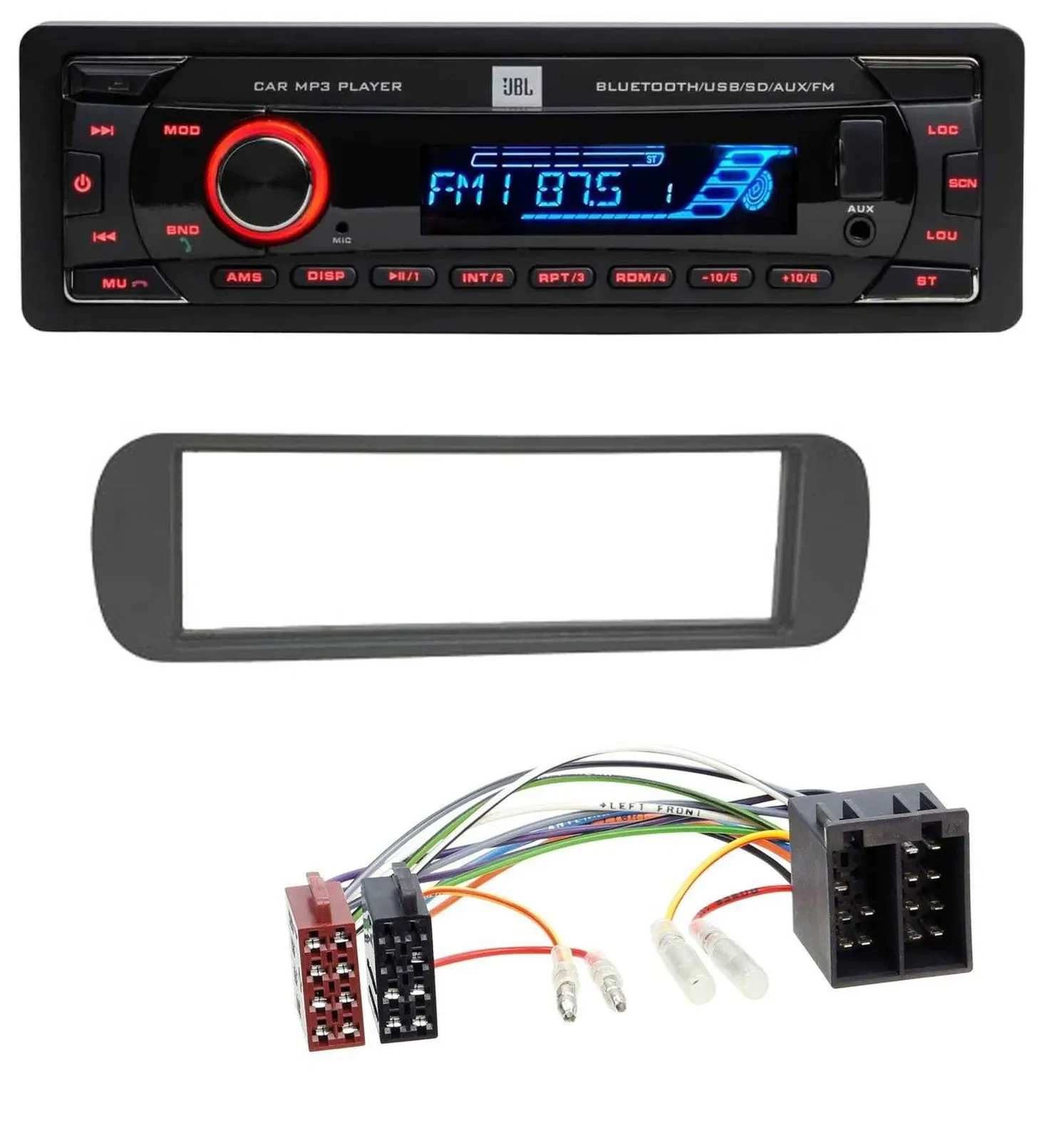 JBL AUX MP3 USB Bluetooth SD Autoradio für Lancia Y (1996-2004) - schwarz