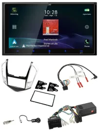 JVC USB Bluetooth 2DIN DAB Lenkrad Autoradio für Chevrolet Cruze 2011-2016 silbe