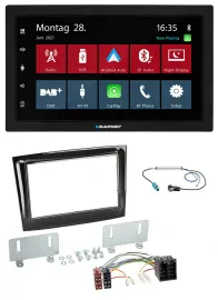 Blaupunkt MP3 Bluetooth DAB 2DIN USB Autoradio für Fiat Doblo ab 15 piano schwar