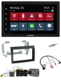 Blaupunkt Lenkrad Bluetooth DAB 2DIN USB Autoradio für Citroen Jumper ab 14 schw