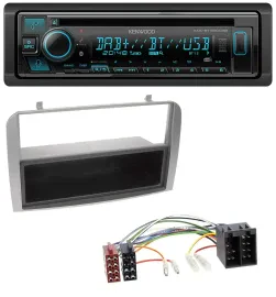 Kenwood Bluetooth DAB CD MP3 USB Autoradio für Alfa Romeo 147 GT silber Ablagefa