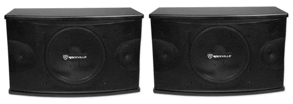 Pair Rockville KPS10 10" 1200w Speakers w/Wall Brackets For Restaurant/Bar/Cafe