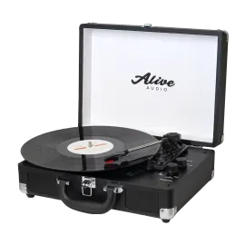 Виниловый проигрыватель Alive Audio GLAM Noir c Bluetooth и встроенной стереосистемой