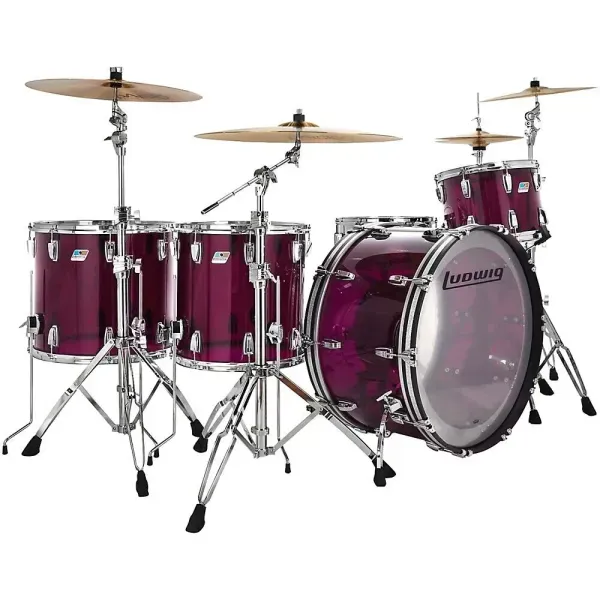 Ludwig Vistalite Zep Set 5-Piece Shell Pack With LM402 Snare Drum Purple