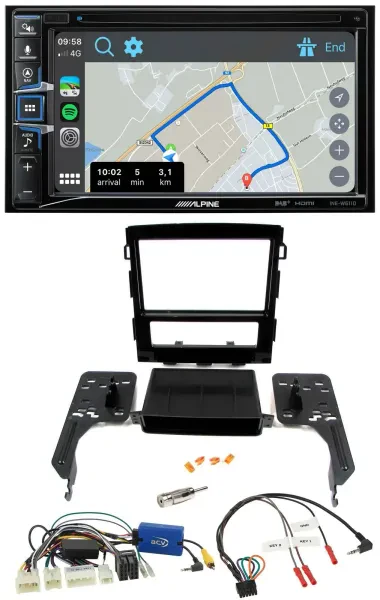 Alpine DAB TMC Bluetooth 2DIN USB Lenkrad Navigation für Subaru Impreza ab 2018