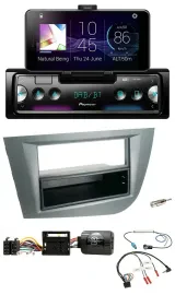 Автомагнитола для Seat Leon 2005–2010 Pioneer USB, Bluetooth, DAB, темно-серая