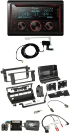Pioneer 2DIN Lenkrad DAB USB CD Bluetooth Autoradio für BMW 3er 2001-2006 5 Scha