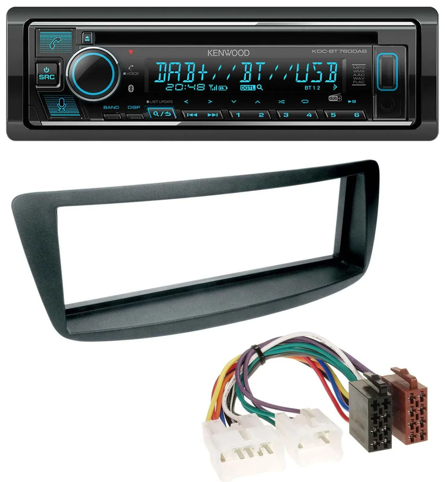 Автомагнитола Kenwood MP3 Bluetooth DAB USB CD для Toyota Aygo (AB1, 2005–2014)