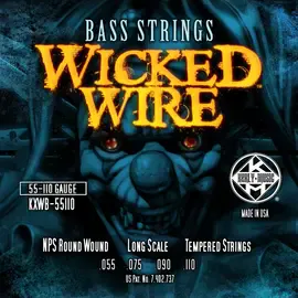 Струны для бас-гитары Kerly Wicked Wire KXWB-55110 55-110