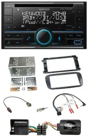 Автомагнитола для Ford S-Max/Mondeo (2007–2014) Kenwood CD, 2DIN, DAB, USB, Bluetooth, поддержка кнопок на руле