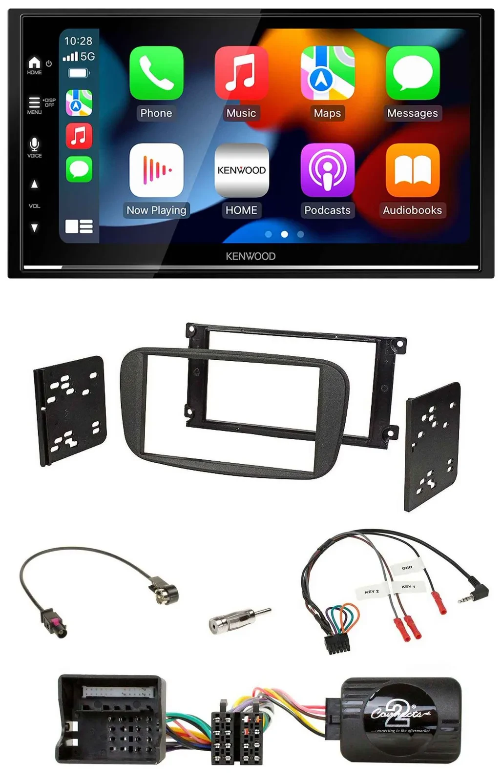 Kenwood DAB USB Bluetooth 2DIN Lenkrad Autoradio für Ford Galaxy Focus C-Max ab