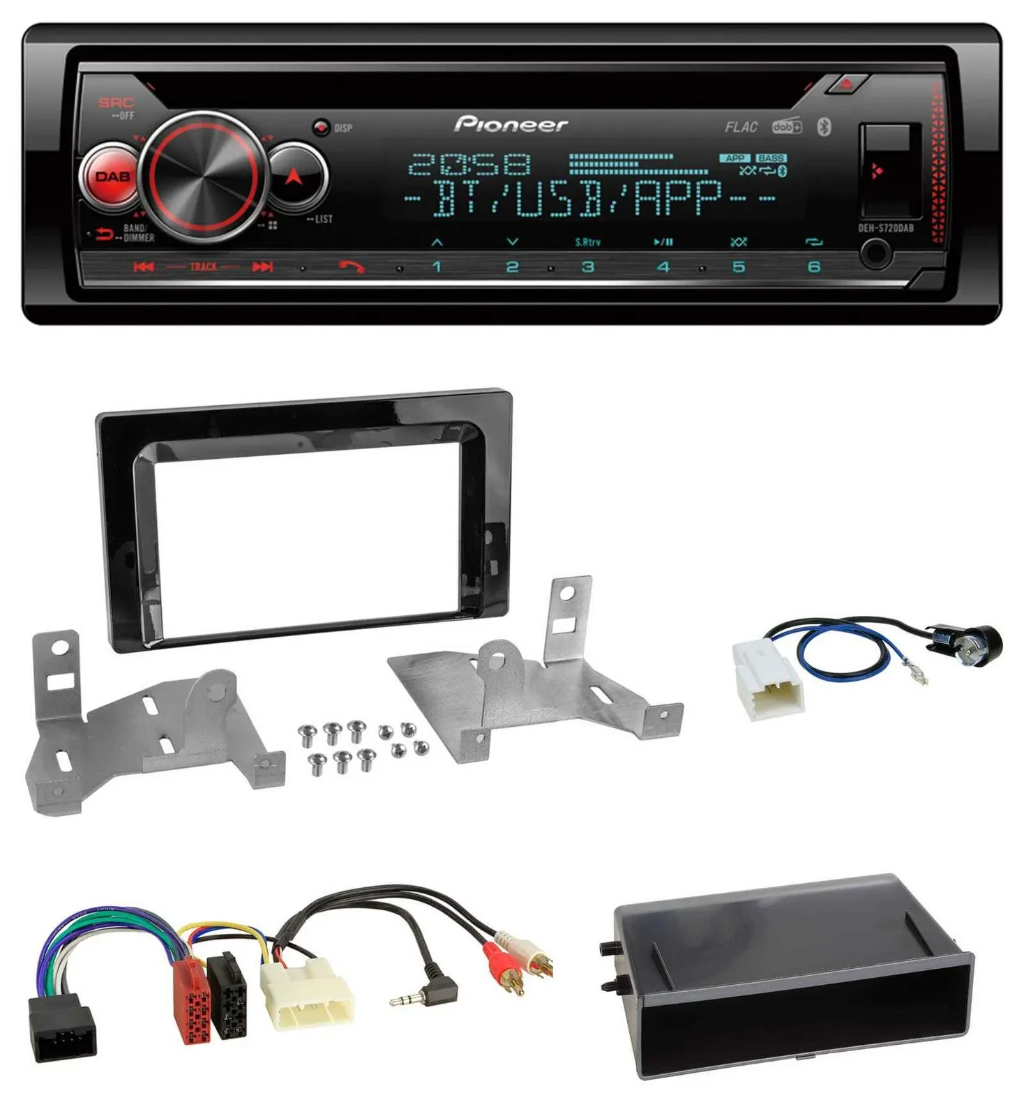 Автомагнитола для Toyota Aygo Pioneer CD, DAB, Bluetooth, USB