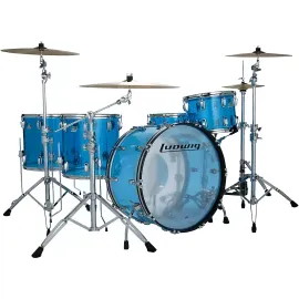 Ударная установка Ludwig Vistalite Zep (набор, 4 шт.) 26"x14", 14"x10", 16"x16", 18"x16", акрил, синий