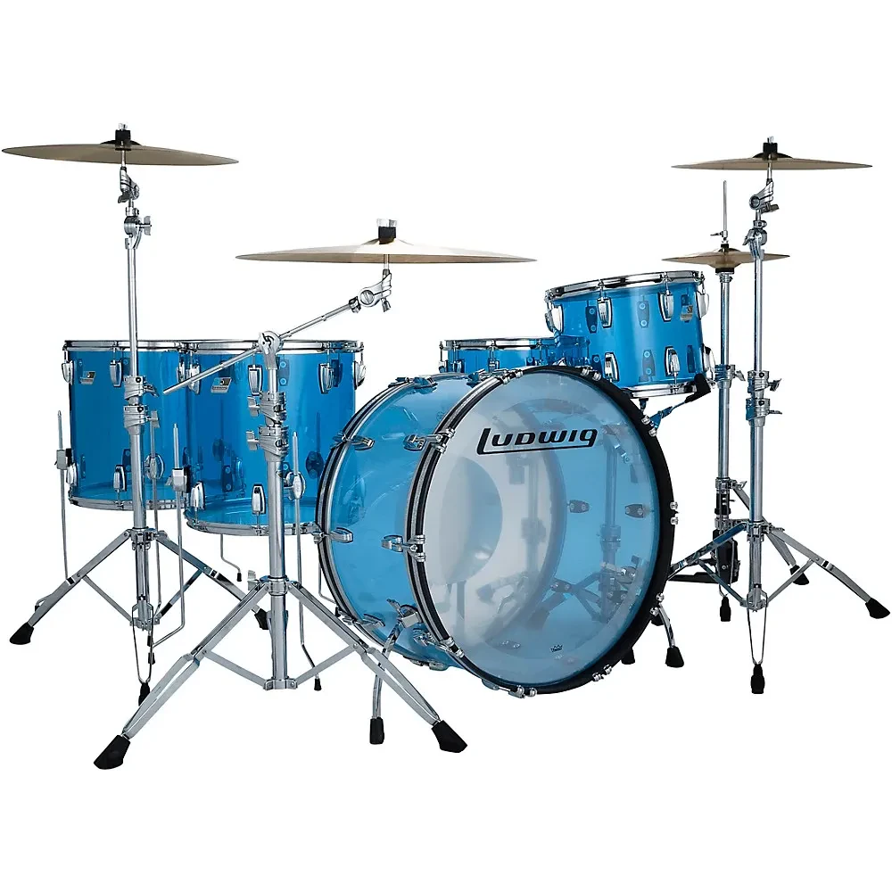 Ударная установка Ludwig Vistalite Zep (набор, 4 шт.) 26"x14", 14"x10", 16"x16", 18"x16", акрил, синий