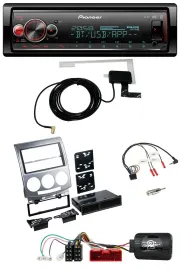 Автомагнитола для Mazda 5 (CR) 2005–2010 Pioneer Bluetooth, DAB, USB, серебристая