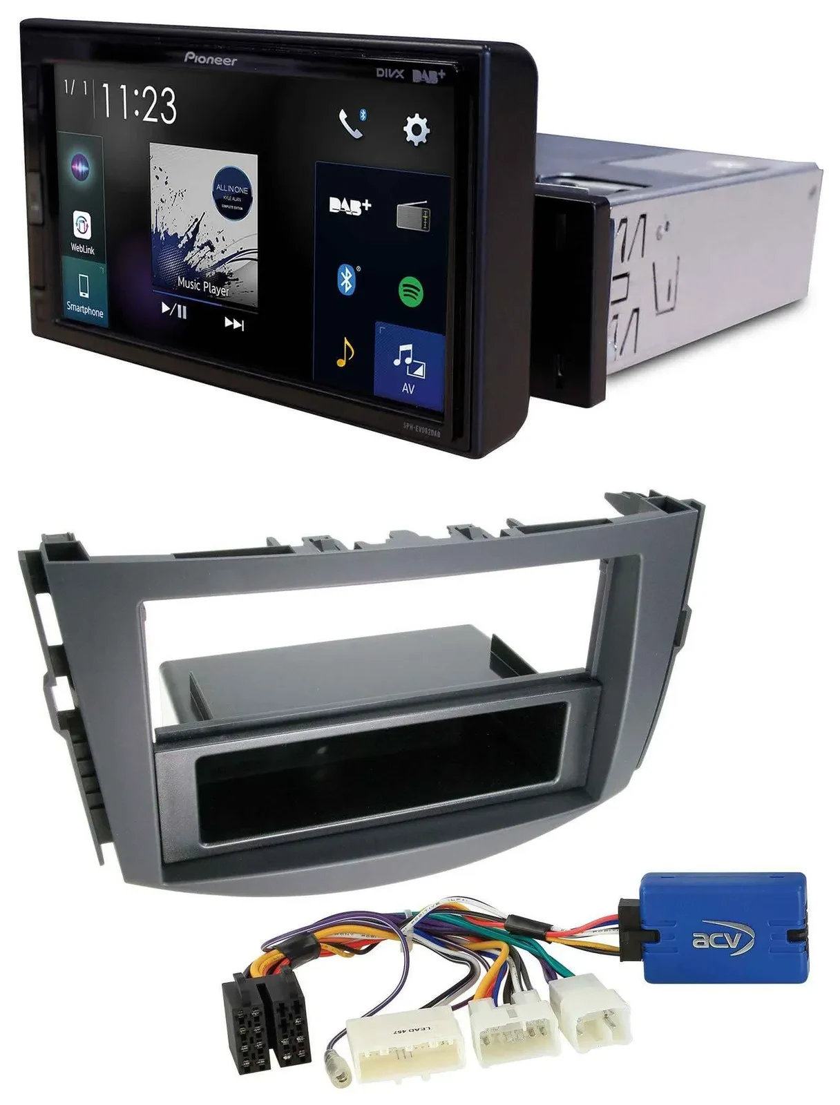 Pioneer DAB MP3 Bluetooth USB Autoradio für Toyota RAV-4 (11-13) - 28 Pin