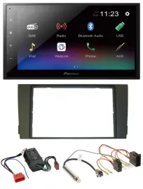 Pioneer USB Bluetooth DAB 2DIN MP3 Autoradio für Audi A6 01-05 C5 Bose Aktivsyst