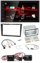 JVC USB Bluetooth Lenkrad DAB 2DIN Autoradio für Opel Corsa D Klavierlack 09-14
