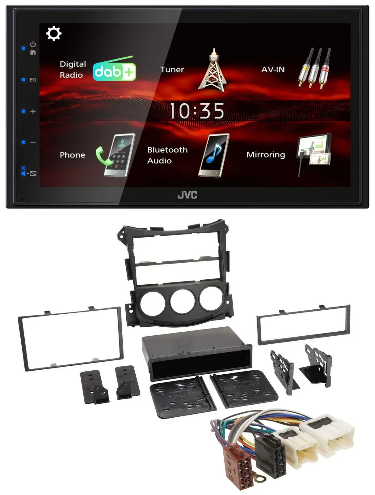 JVC USB Bluetooth MP3 DAB 2DIN Autoradio für Nissan 370Z Coupe Roadster ab 10