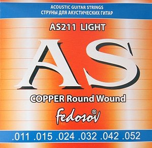 Струны для акустической гитары Fedosov AS211 11-52, бронза
