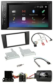 Pioneer DAB Lenkrad 2DIN Bluetooth USB Autoradio für Audi A4 1999-2001