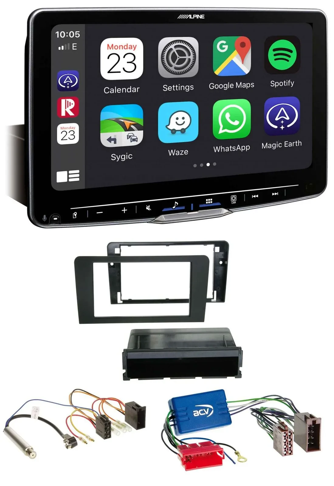 Alpine Bluetooth MP3 USB DAB Autoradio für Audi A3 03-06 8P Symphony Aktivsystem