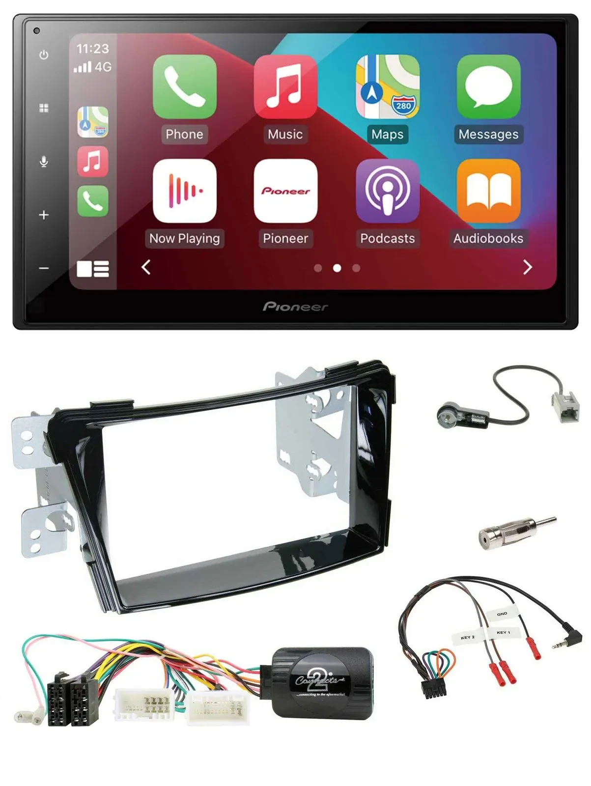 Pioneer USB Lenkrad DAB 2DIN Bluetooth Autoradio für Hyundai i40 ab 2011 VF Klav