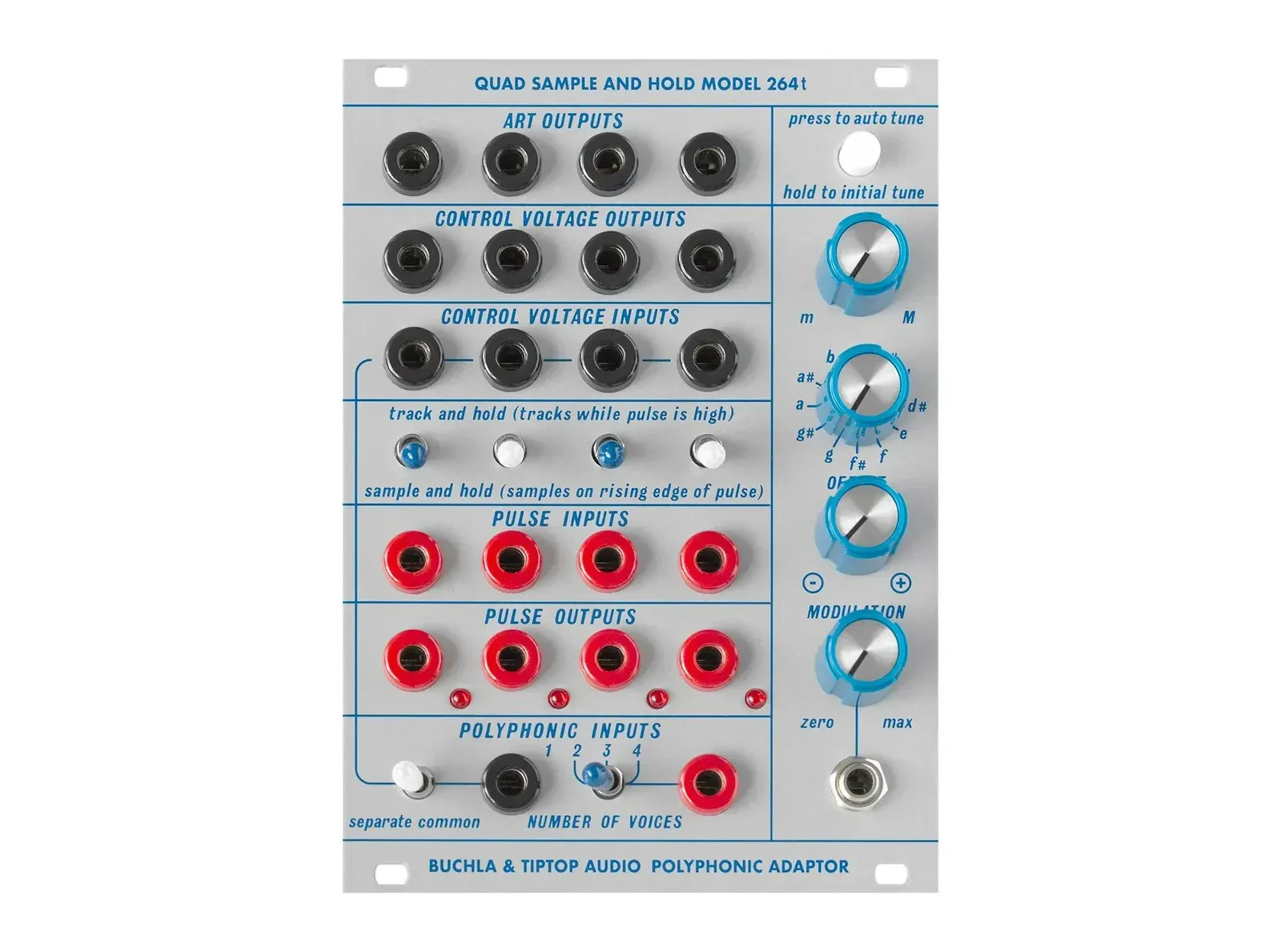 Модульный студийный синтезатор Tiptop Audio 264t Quad Sample Hold Polyphonic Adapter