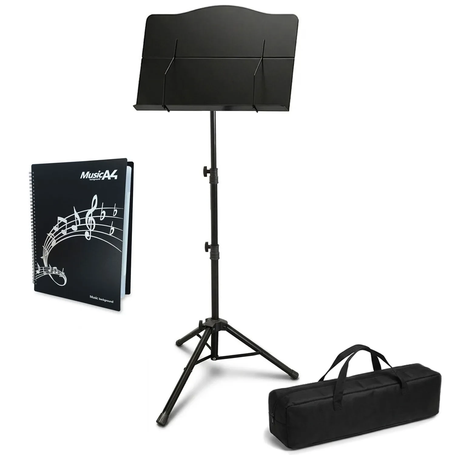 Пюпитр для нот keepdrum MUS024 складной с чехлом и папкой A4