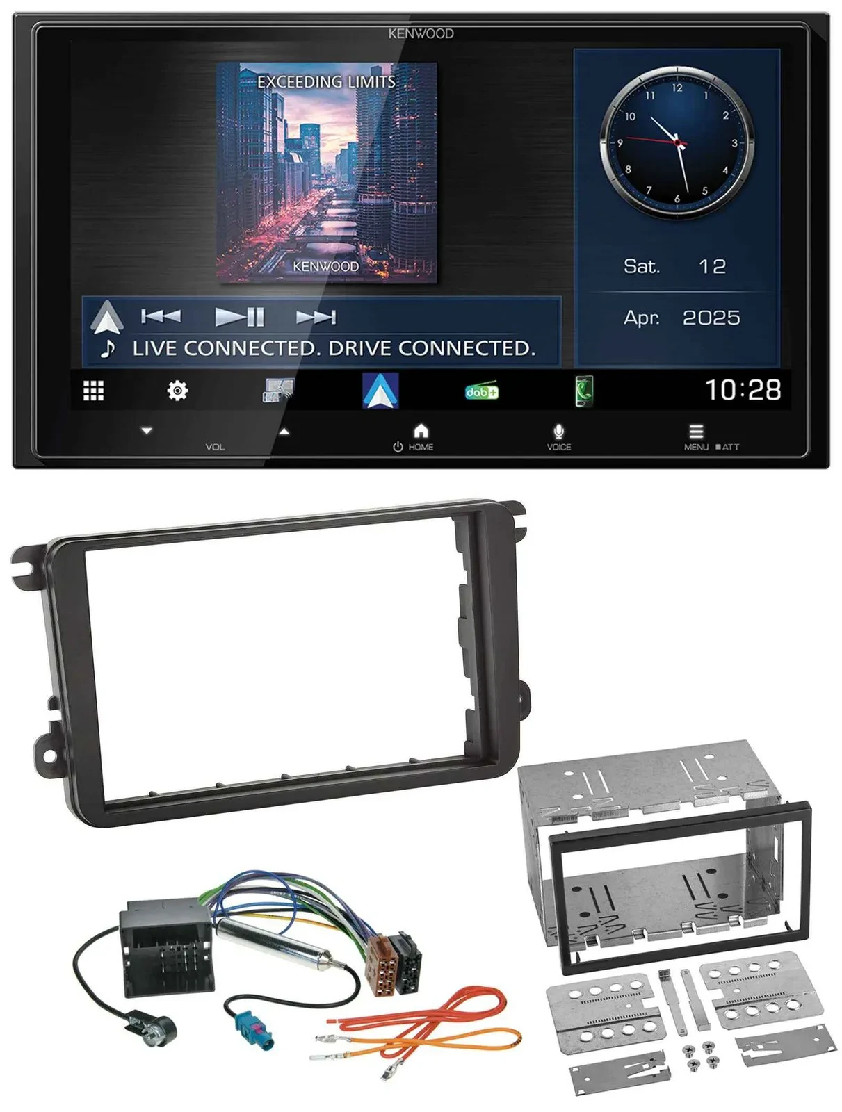 Kenwood Bluetooth 2DIN USB DAB MP3 Autoradio für Seat Alhambra Leon Toledo