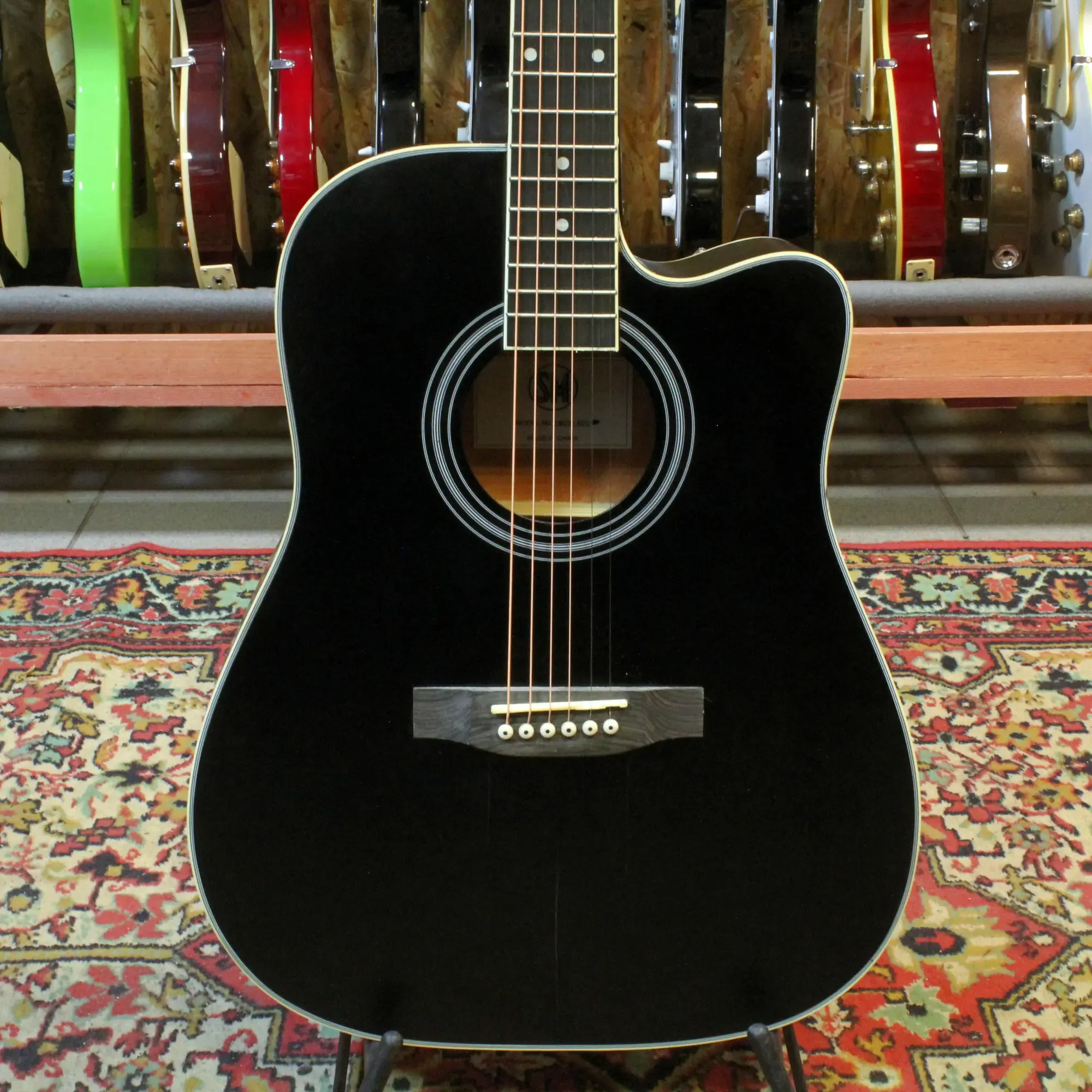 Акустическая гитара SM SMCB400 Solid Top Dreadnought Black Matte 2025s