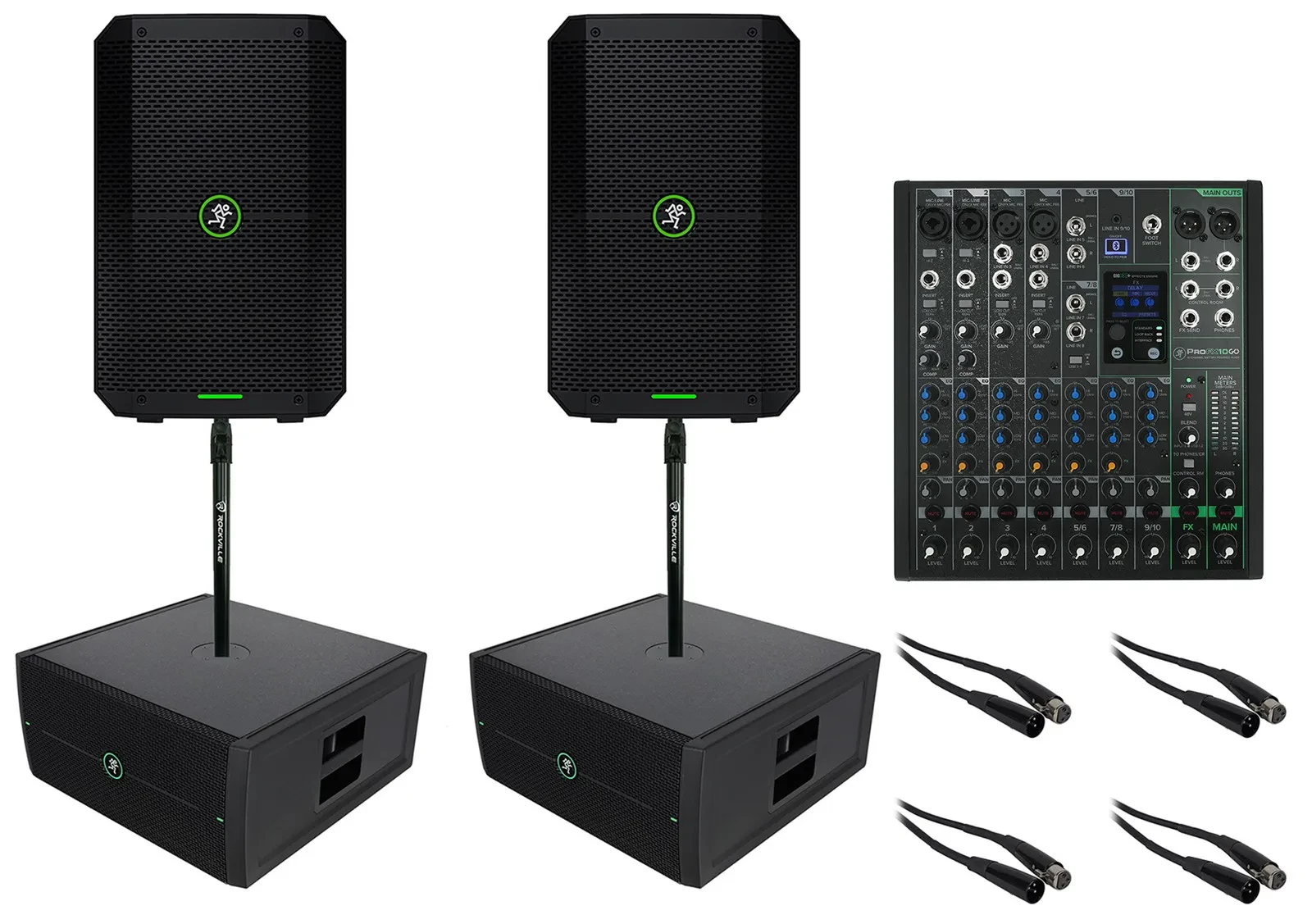 PA-система для DJ Mackie Thump Go Package (набор, 2x Thump GO 8", 2x ThumpSub GO, ProFX10GO)