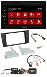 Blaupunkt 2DIN Lenkrad Bluetooth USB TMC DAB Navigation für Audi A4 2000-2001