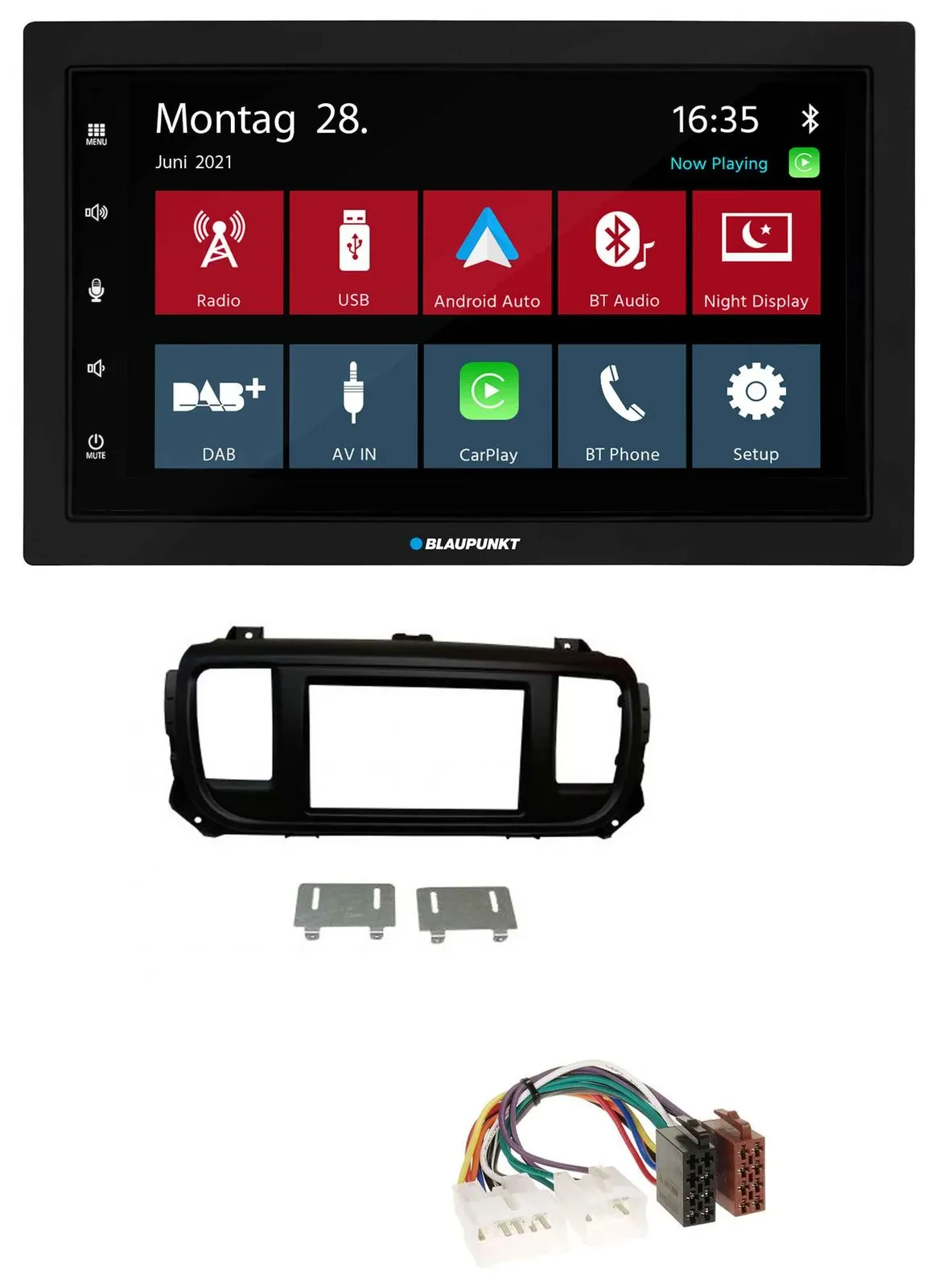 Автомагнитола для Toyota Proace Verso Blaupunkt 2 DIN Bluetooth DAB USB (с 2016)