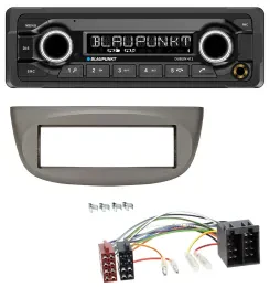 Автомагнитола для Renault Twingo (2007–2012) Blaupunkt MP3, Bluetooth, USB, AUX, бежево-серая