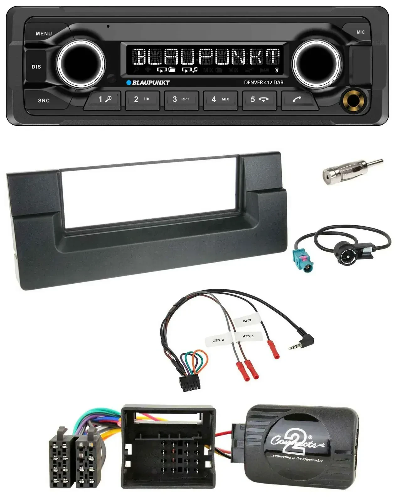 Blaupunkt Bluetooth DAB Lenkrad USB Autoradio für BMW 5er E39 01-04 Aktivsystem