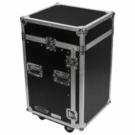 Odyssey FZ1014W 10U Top Slanted 14U Vertical Combo Rack with Wheels idjnow