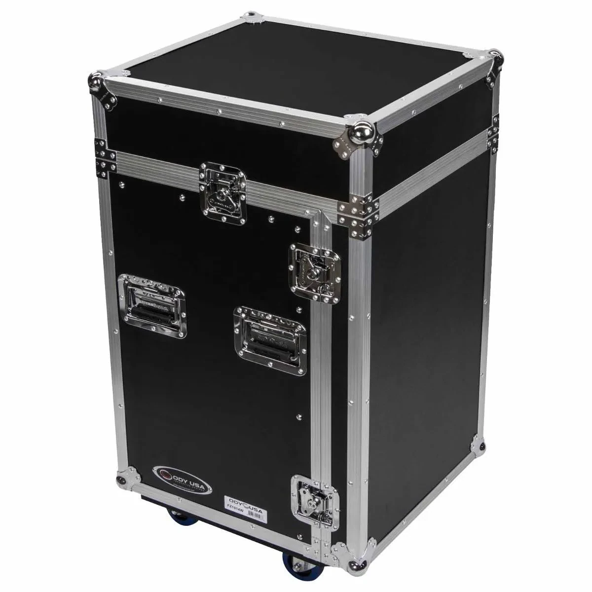 Odyssey FZ1014W 10U Top Slanted 14U Vertical Combo Rack with Wheels idjnow