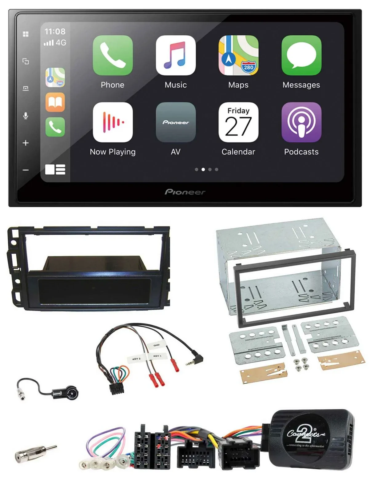 Автомагнитола Pioneer 2DIN, Bluetooth, DAB, USB, для Cadillac BLS (2006–2010)