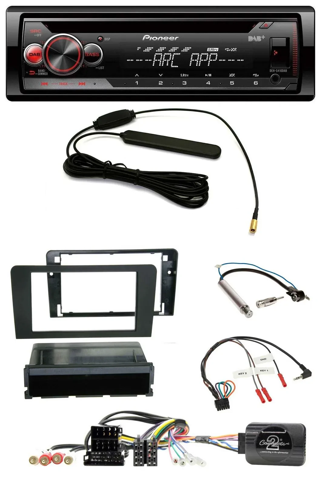 Pioneer CD USB Lenkrad DAB MP3 Autoradio für Audi A3 Symphony ISO 8P 2003-2006