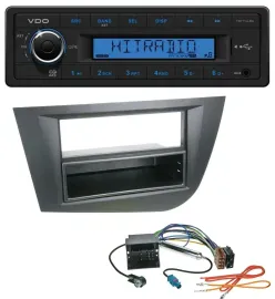 Автомагнитола VDO 1 DIN, MP3/USB/AUX, для Seat Leon (с 2005), чёрная