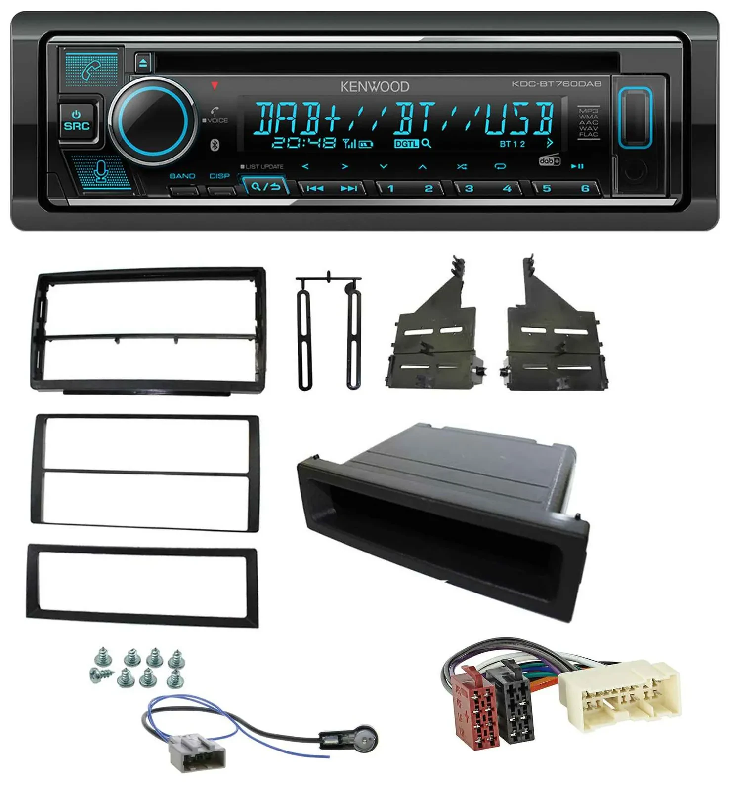 Kenwood MP3 Bluetooth DAB USB CD Autoradio für Nissan Altima (L31, 2005-2006)
