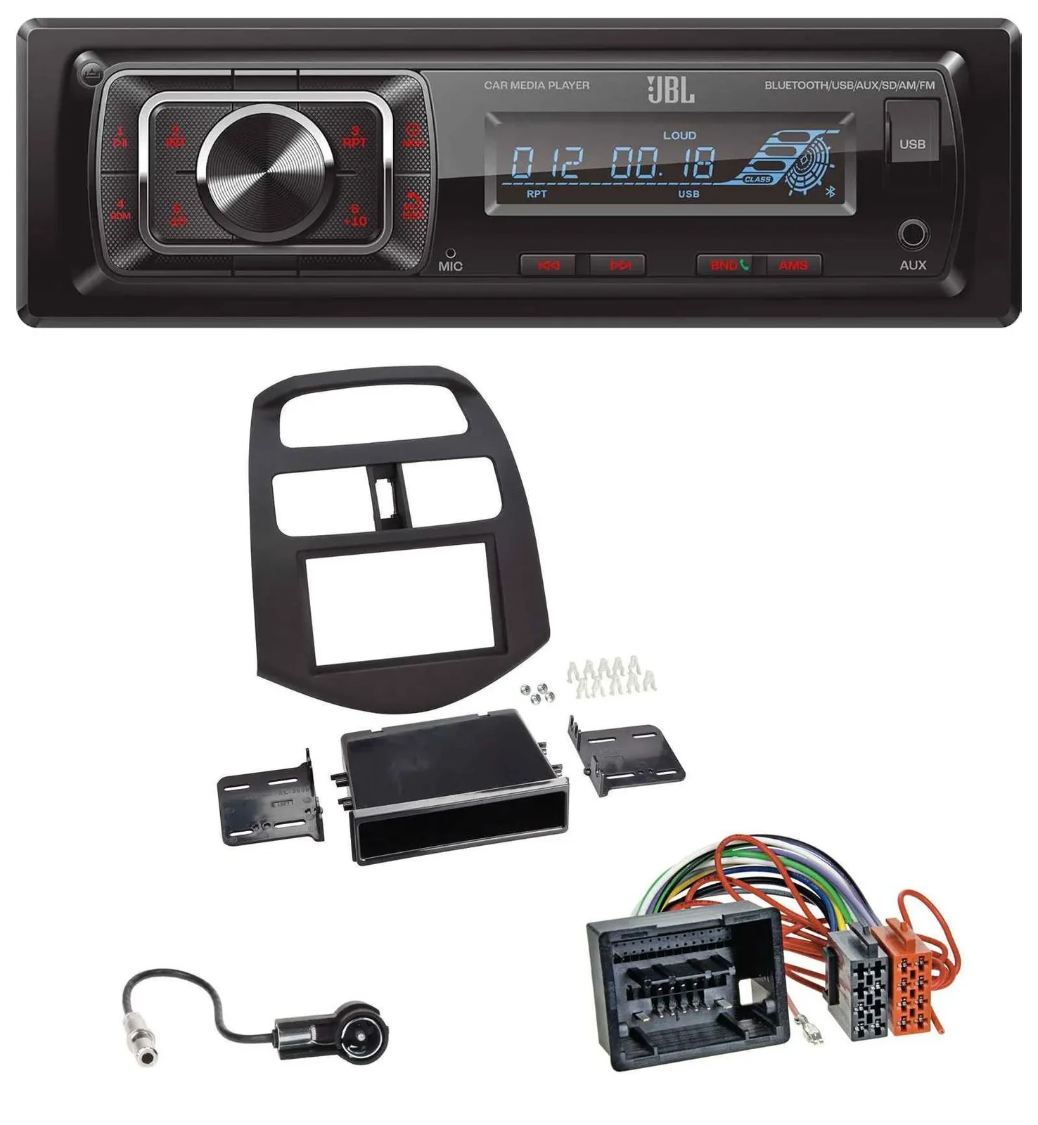 Автомагнитола для Chevrolet Spark (с 2013) JBL SD/AUX/MP3/USB/Bluetooth
