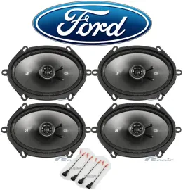 Kicker 6x8" Front+Rear Speaker Replacement Kit For 05-07 Ford F-250/350/450/550