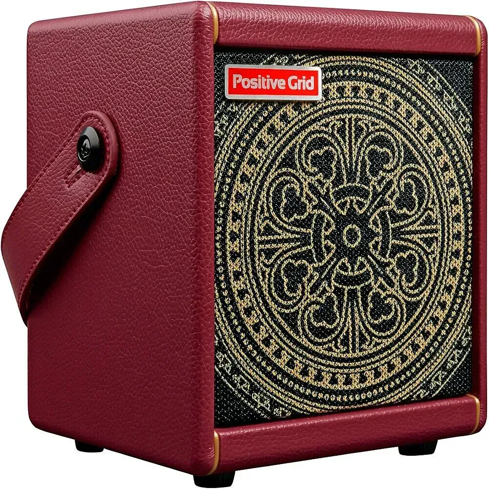 Гитарный комбоусилитель Positive Grid Spark MINI Vai 10W, стерео, аккумуляторный, красный, с кабелем и ремнем