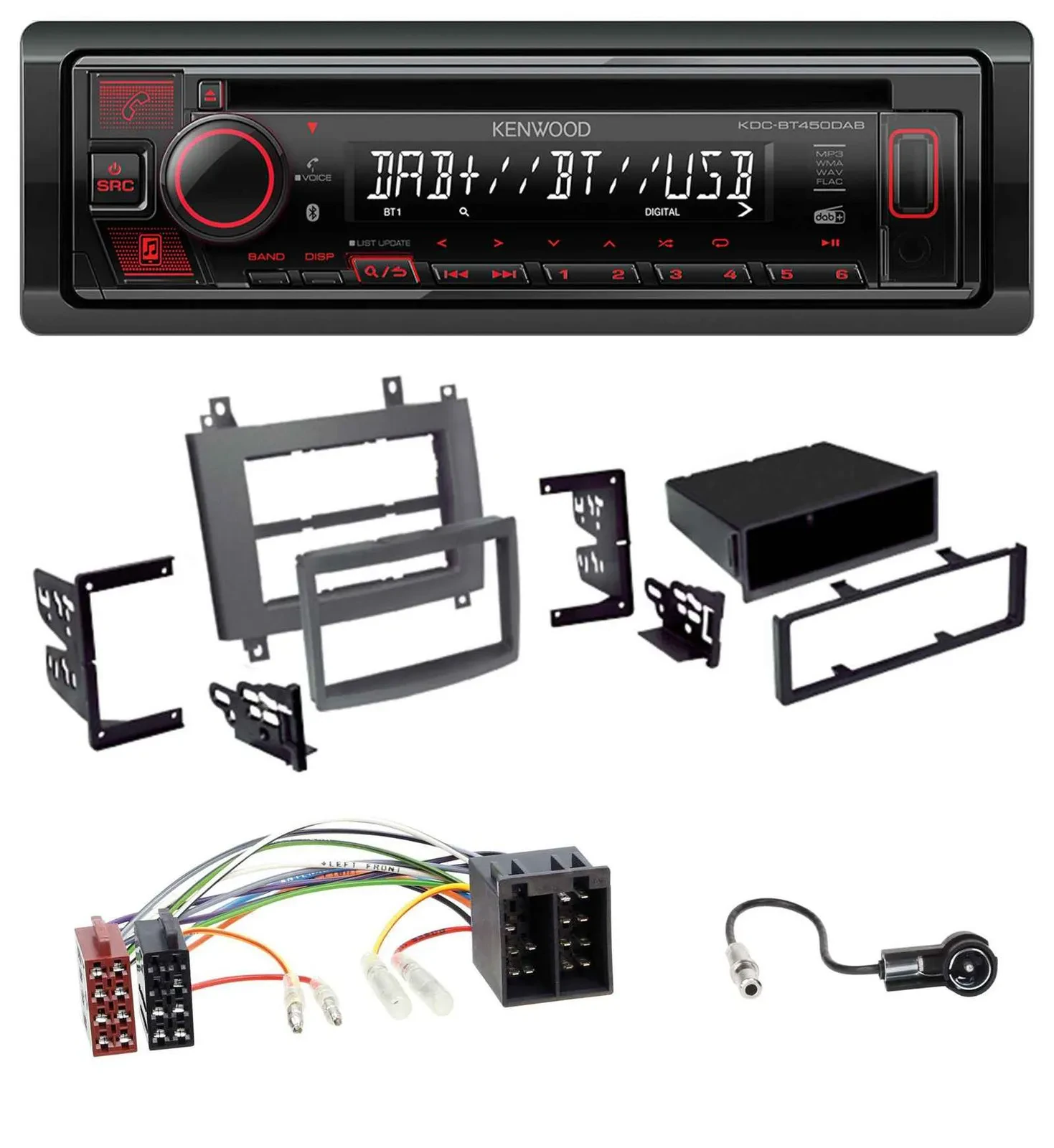 Kenwood MP3 CD USB Bluetooth DAB Autoradio für Cadillac CTS 2003-2006 SRX 2004-2
