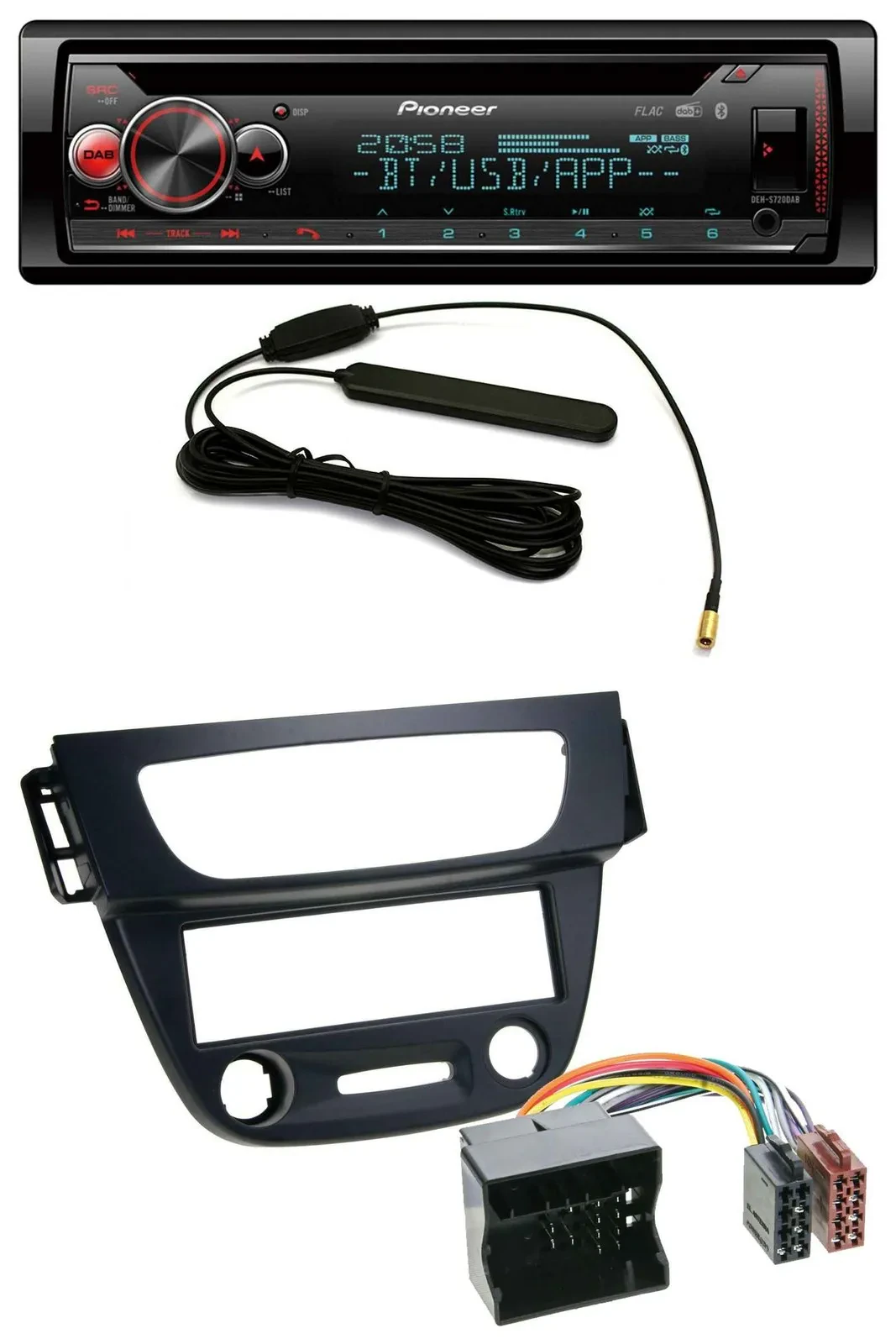 Автомагнитола Pioneer для Renault Megane 3 (2009–2014) USB DAB MP3 Bluetooth CD Quadlock
