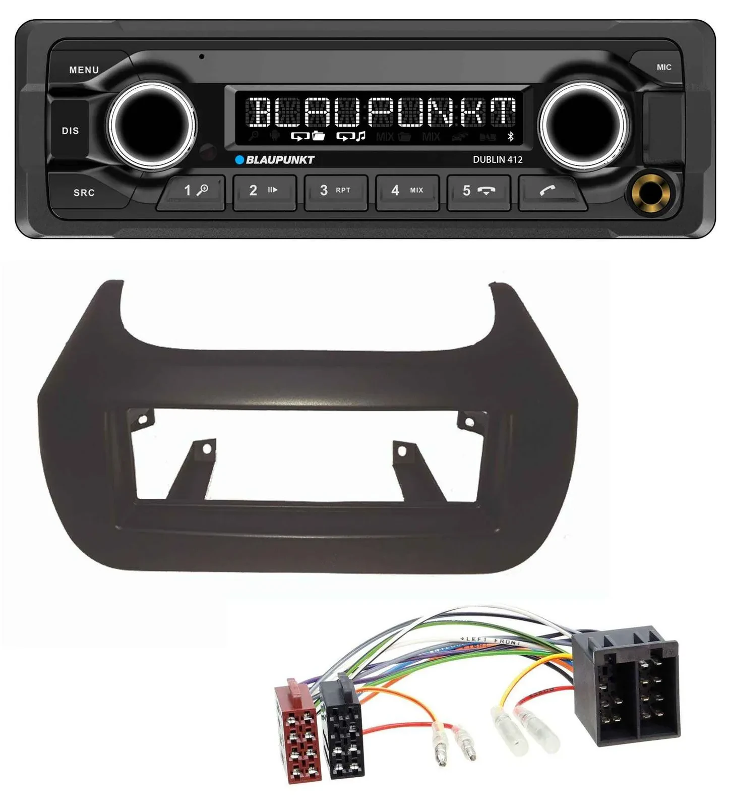 Blaupunkt MP3 Bluetooth USB AUX Autoradio für Citroen Nemo Fiat Fiorino Qubo Peu